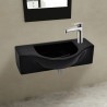   Lavandino Bagno in Ceramica Nera con Foro per Rubinetto