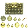 vidaXL Palline di Natale 100 pz Verde Chiaro 3 / 4 / 6 cm