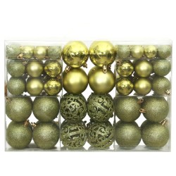 vidaXL Palline di Natale 100 pz Verde Chiaro 3 / 4 / 6 cm