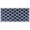 vidaXL Tappeto da Esterno Navy e Bianco 80x150 cm Design Reversibile