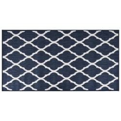 vidaXL Tappeto da Esterno Navy e Bianco 80x150 cm Design Reversibile