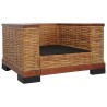 Set di Divani 2 pz con Cuscini in Rattan Naturale Marrone