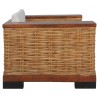 Set di Divani 2 pz con Cuscini in Rattan Naturale Marrone