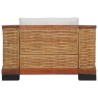 Set di Divani 2 pz con Cuscini in Rattan Naturale Marrone