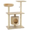   Albero per Gatti con Tiragraffi in Sisal 95 cm Beige