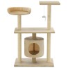   Albero per Gatti con Tiragraffi in Sisal 95 cm Beige