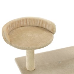   Albero per Gatti con Tiragraffi in Sisal 95 cm Beige