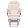 vidaXL Poltrona Glider con Sgabello Rosa Chiaro in Tessuto