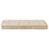 vidaXL Cuscino per Pallet e Pavimento in Cotone 120x80x10 cm Beige