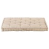 vidaXL Cuscino per Pallet e Pavimento in Cotone 120x80x10 cm Beige