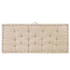 vidaXL Cuscino per Pallet e Pavimento in Cotone 120x80x10 cm Beige