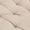 vidaXL Cuscino per Pallet e Pavimento in Cotone 120x80x10 cm Beige