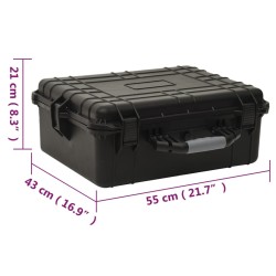 vidaXL Valigetta da Volo Portatile Nera 55x43x21 cm in PP