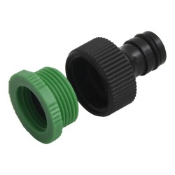 vidaXL Set Tubo da Giardino con Raccordi Verde 0,6" 20 m in PVC