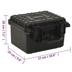 vidaXL Valigetta da Volo Portatile Nera 27x25x18 cm in PP