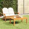 vidaXL Set Salotto da Giardino Adirondack 2pz Legno Massello di Acacia