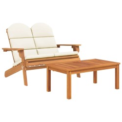 vidaXL Set Salotto da Giardino Adirondack 2pz Legno Massello di Acacia