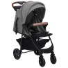 vidaXL Passeggino 3 in 1 Grigio Chiaro in Acciaio