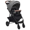 vidaXL Passeggino 3 in 1 Grigio Chiaro in Acciaio