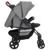 vidaXL Passeggino 3 in 1 Grigio Chiaro in Acciaio