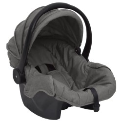 vidaXL Passeggino 3 in 1 Grigio Chiaro in Acciaio