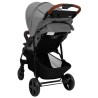 vidaXL Passeggino 3 in 1 Grigio Chiaro in Acciaio