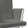 vidaXL Poltrona Glider con Sgabello Grigio Scuro in Tessuto