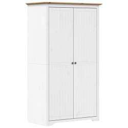 vidaXL Armadio BODO 101x52x176,5 cm Legno Massello Pino Bianco Marrone