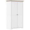 vidaXL Armadio BODO 101x52x176,5 cm Legno Massello Pino Bianco Marrone