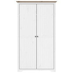 vidaXL Armadio BODO 101x52x176,5 cm Legno Massello Pino Bianco Marrone