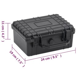 vidaXL Valigetta da Volo Portatile Nera 24x19x11 cm in PP