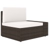 vidaXL Set Divani da Giardino 3 pz in Polyrattan Marrone