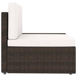 vidaXL Set Divani da Giardino 3 pz in Polyrattan Marrone