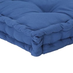 vidaXL Cuscino per Pallet e Pavimento in Cotone 120x80x10 cm Blu Chiaro