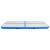   Tappetino Ginnastica Gonfiabile con Pompa 400x100x20 cm PVC Blu