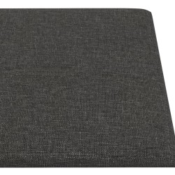 vidaXL Pannelli Murali 12 pz Grigio Scuro 90x15 cm Tessuto 1,62 m²