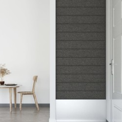 vidaXL Pannelli Murali 12 pz Grigio Scuro 90x15 cm Tessuto 1,62 m²