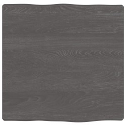 vidaXL Piano Tavolo Grigio Scuro 40x40x4 cm in Rovere Non Trattato