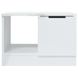 Tavolino da Salotto Bianco Lucido 50x50x36 cm Legno ingegnerizzato