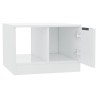 Tavolino da Salotto Bianco Lucido 50x50x36 cm Legno ingegnerizzato