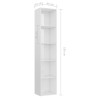   Libreria Bianco Lucido 40x30x189 cm in Truciolato