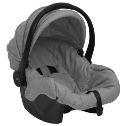 vidaXL Passeggino 3 in 1 Grigio Chiaro e Nero in Acciaio