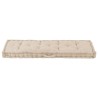 vidaXL Cuscino per Pallet e Pavimento in Cotone 120x40x7 cm Beige