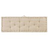 vidaXL Cuscino per Pallet e Pavimento in Cotone 120x40x7 cm Beige