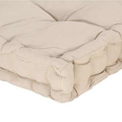 vidaXL Cuscino per Pallet e Pavimento in Cotone 120x40x7 cm Beige