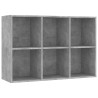   Libreria/Credenza Grigio Cemento 66x30x97,8 cm in Truciolato