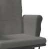 vidaXL Poltrona Glider con Sgabello Grigio Scuro in Tessuto