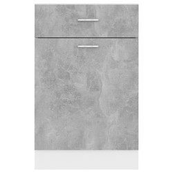   Armadio con Cassetto Grigio Cemento 50x46x81,5 cm in Truciolato