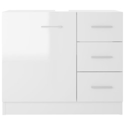   Mobile Sottolavabo Bianco Lucido 63x30x54 cm in Truciolato