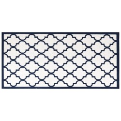 vidaXL Tappeto da Esterno Navy e Bianco 100x200 cm Design Reversibile